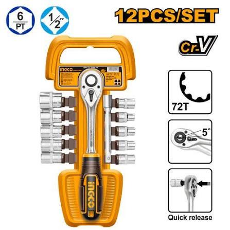 Tools set 12 Pieces/ Tool set / Socket set / টুলস সেট/Ingco-HKTS12122