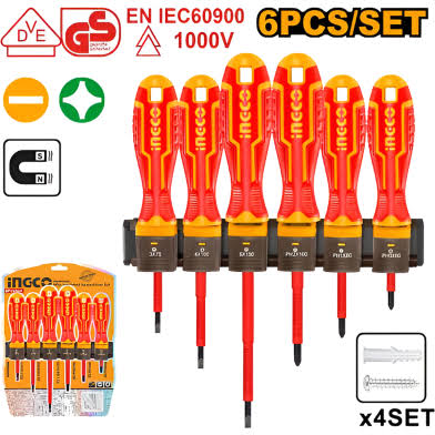 Screw Driver Insulated / স্কুরু ড্রাইভার/Insulated Screw Driver/ Screw Driver/Ingco-HKISD0608