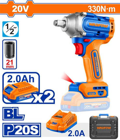 Cordless Impact Wrench/ Impact Wrench / Wrench / ইমপ্যাক্ট রেঞ্জ/Wadfow-WCD1833