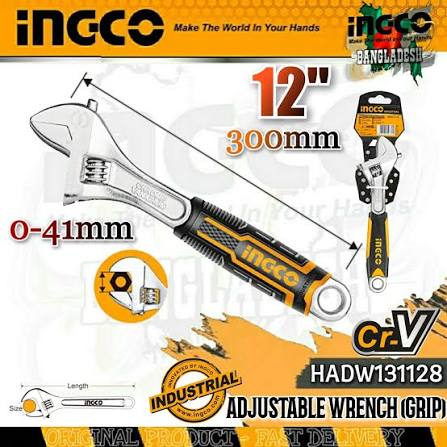 Wrench Adjustable / স্লাইড রেঞ্জ/ Wrench /Slide Wrench/Ingco-HADW131128