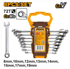 Spanner Set 8 pcs Ratchet     /রেঞ্চ/ ডাল / wrench/ সকেট/Ingco-HKSPAR1082