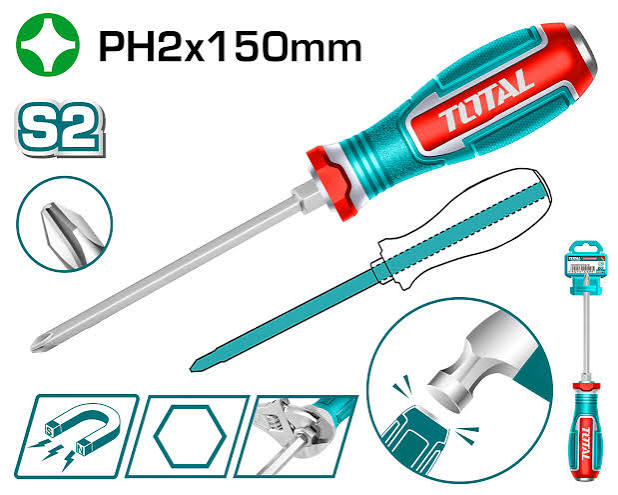 Screw Driver Phillips / স্ক্র ড্রাইভার/Screw Driver/Total-TGTPH2150